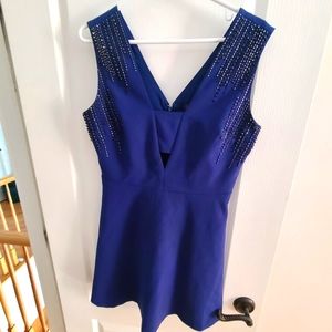 Blue dynamite mini swing dress